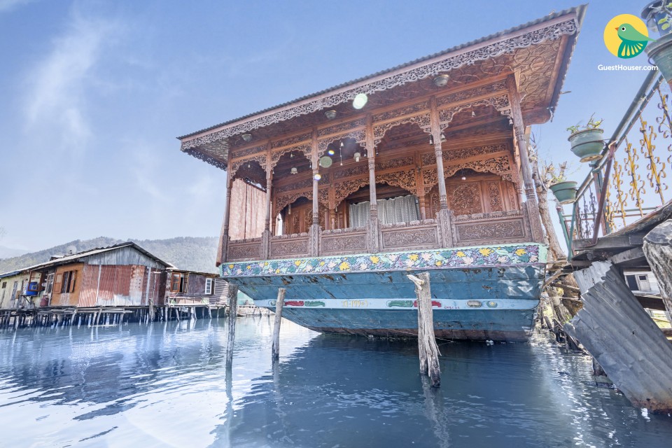 Majestic houseboat on Dal Lake, perfect for a romantic vacation